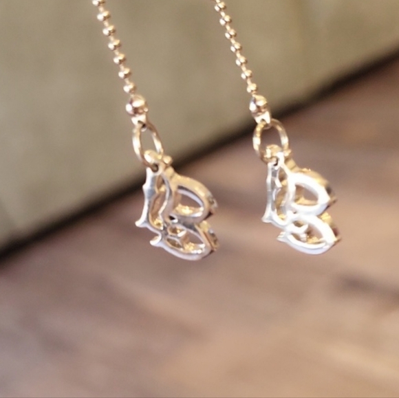 Long Beach State University Silver Tone Dangle Drop Earrings - Picture 1 of 7